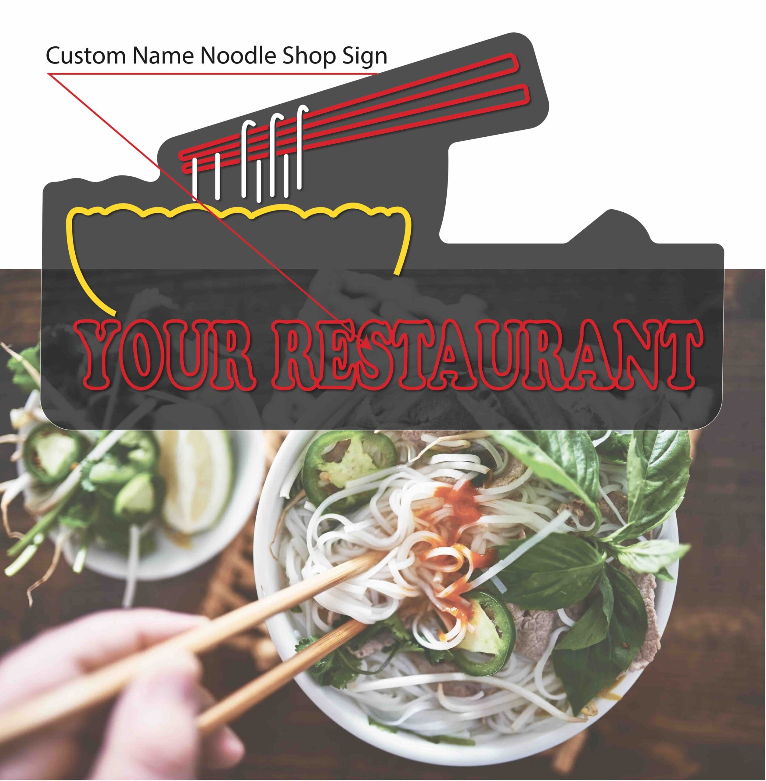 Noodle Restaurant Neon Sign - Image 2