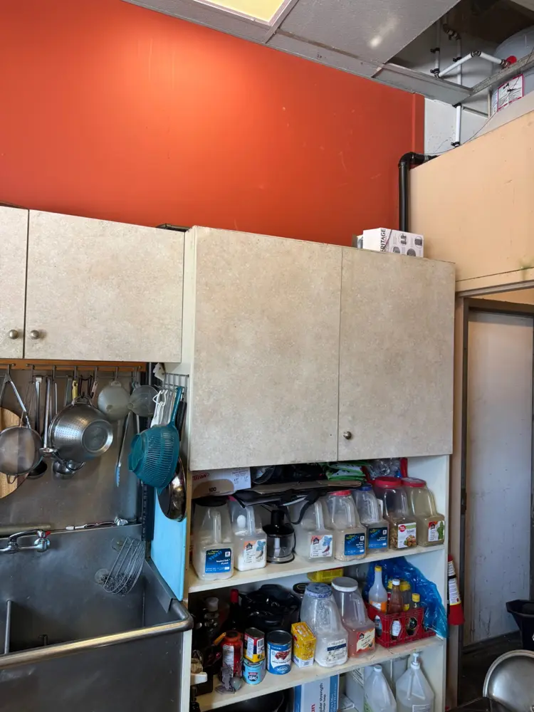 Existing interior cabinets before architectural film