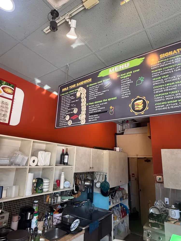 Existing menu-board area before the new menu system